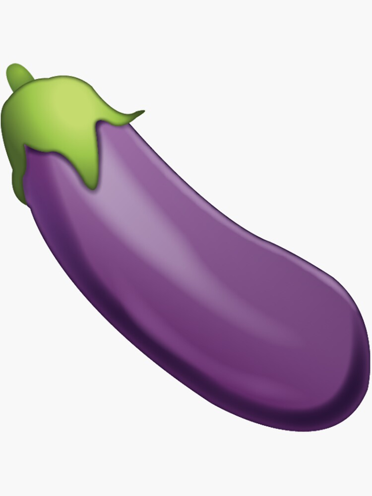 "Eggplant emoji" Sticker by Fraser66420 Redbubble