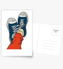 colored pattern gym shoes Postkarten