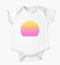 Synthwave Sun Baby Body Kurzarm