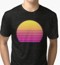 Synthwave Sun Tri-blend T-Shirt