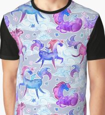 Unicorns in Clouds Graphic T-Shirt