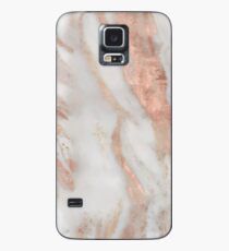Civezza - roségoldener Marmor Hülle & Klebefolie für Samsung Galaxy