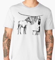 Banksy Zebra Men's Premium T-Shirt