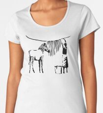 Banksy Zebra Women's Premium T-Shirt