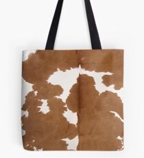 Cowhide tan and white | Texture Tote Bag