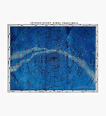 ASTRONOMY NORTHERN CONSTELLATIONS; Vintage Map Print Photographic Print