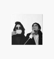 Kylie & Kendall Drinking Coffee Art Board
