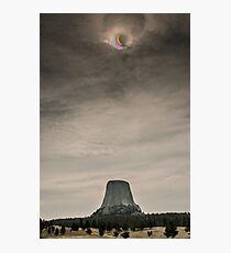 Devils Tower Eclipse Photographic Print