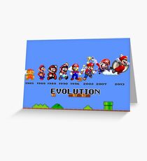 The Evolution of Mario Greeting Card