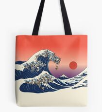 Die große Welle des Mops Tote Bag