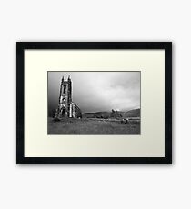 Dunlewey church black and white Framed Print