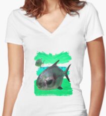 License to Fish Women's Fitted V-Neck T-Shirt