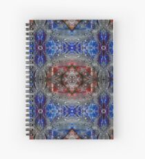 Cuaderno de espiral Plumas en rojo y azul