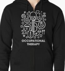 Occupational Therapy Octopus Zipped Hoodie