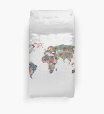 World Map Duvet Covers Redbubble