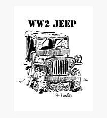 WW2 jeep Photographic Print