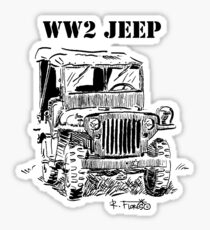 WW2 jeep Sticker