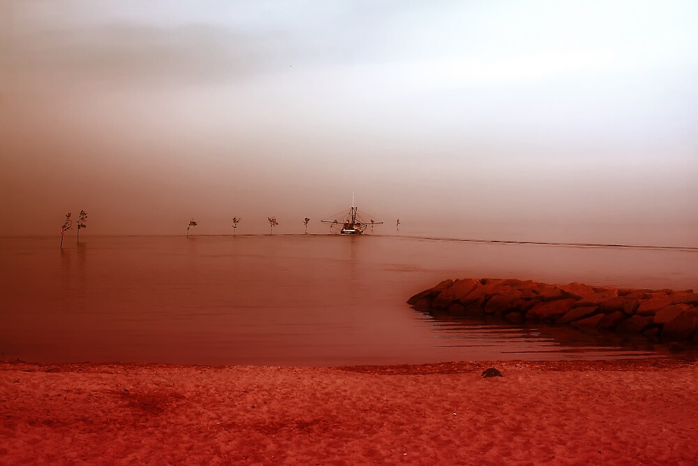"Red Fog." by Artist Dapixara | Redbubble