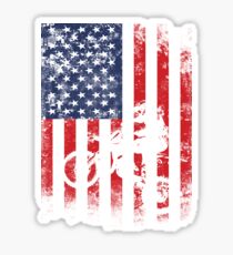 American Flag Motocross Dirtbike Sticker