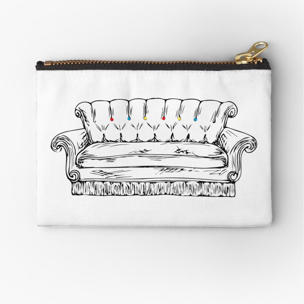 Central Perk Sofa Zipper Pouch By Rakelittle Redbubble