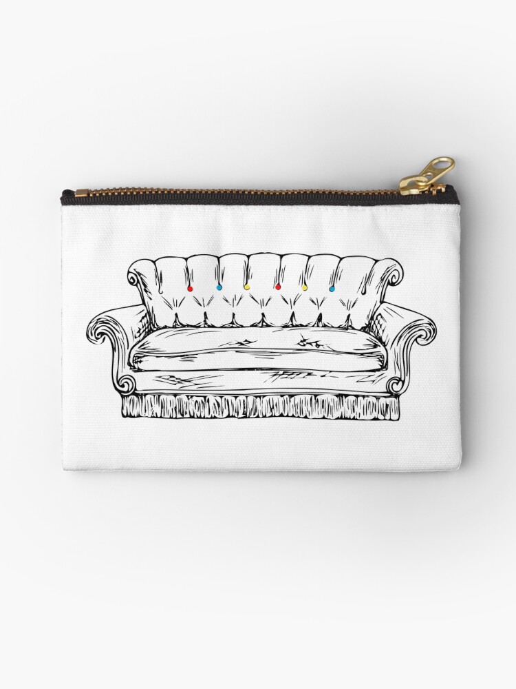 Central Perk Sofa Zipper Pouch By Rakelittle Redbubble