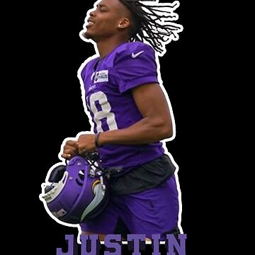 Justin Jefferson signature | Gift Idea for Justin Jefferson FanArt   Sticker for Sale by Yobeli