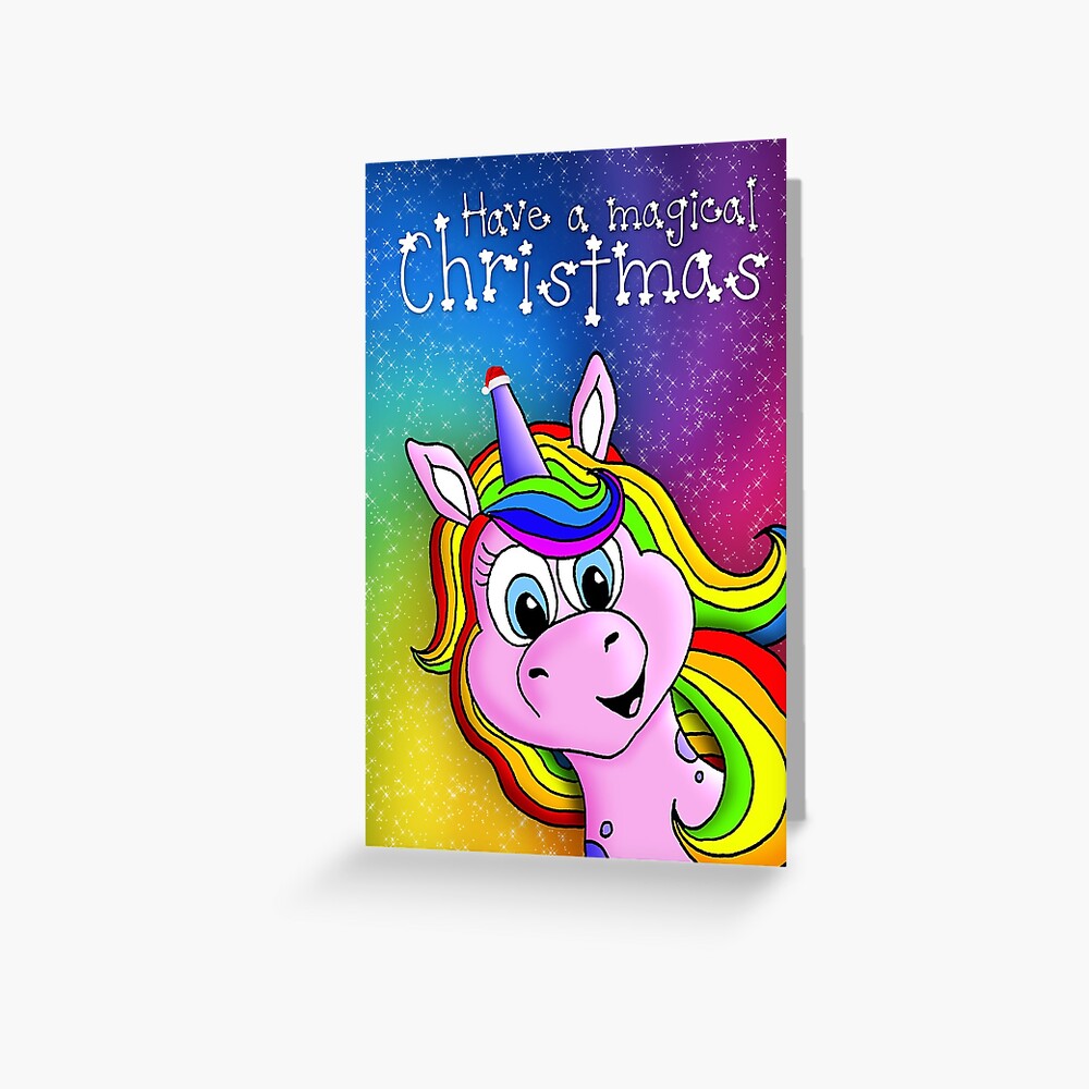"Magical Unicorn Christmas Card" Greeting Card by GarryVaux Redbubble