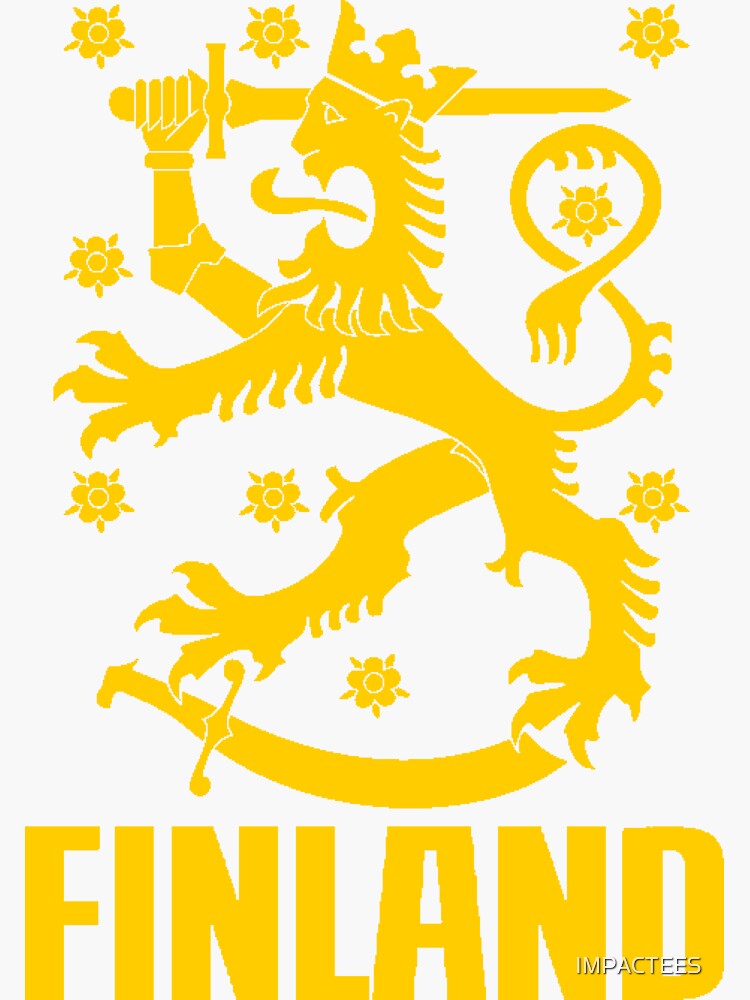 "FINLANDLION" Sticker by IMPACTEES Redbubble