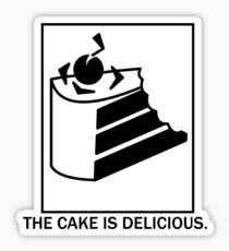 The cake is delicious. Sticker