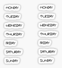 2x weekday planning sticker pack Sticker