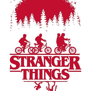 Stranger Things Group Shot Bike Ride Upside Down Silhouette