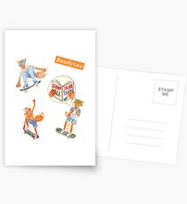 Foxy Skateboardfahrer Skateboarding Combi Postkarten