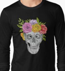Skull Flowers Long Sleeve T-Shirt