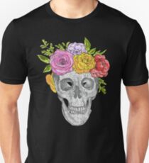 Skull Flowers Unisex T-Shirt