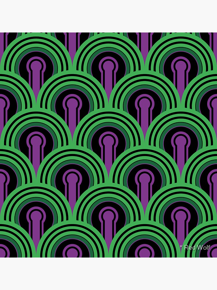 Overlook Hotel Carpet from The Shining: Purple/Green by redwolfoz