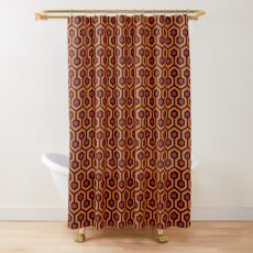 Overlook Hotel Carpet from The Shining: Orange/Red Shower Curtain