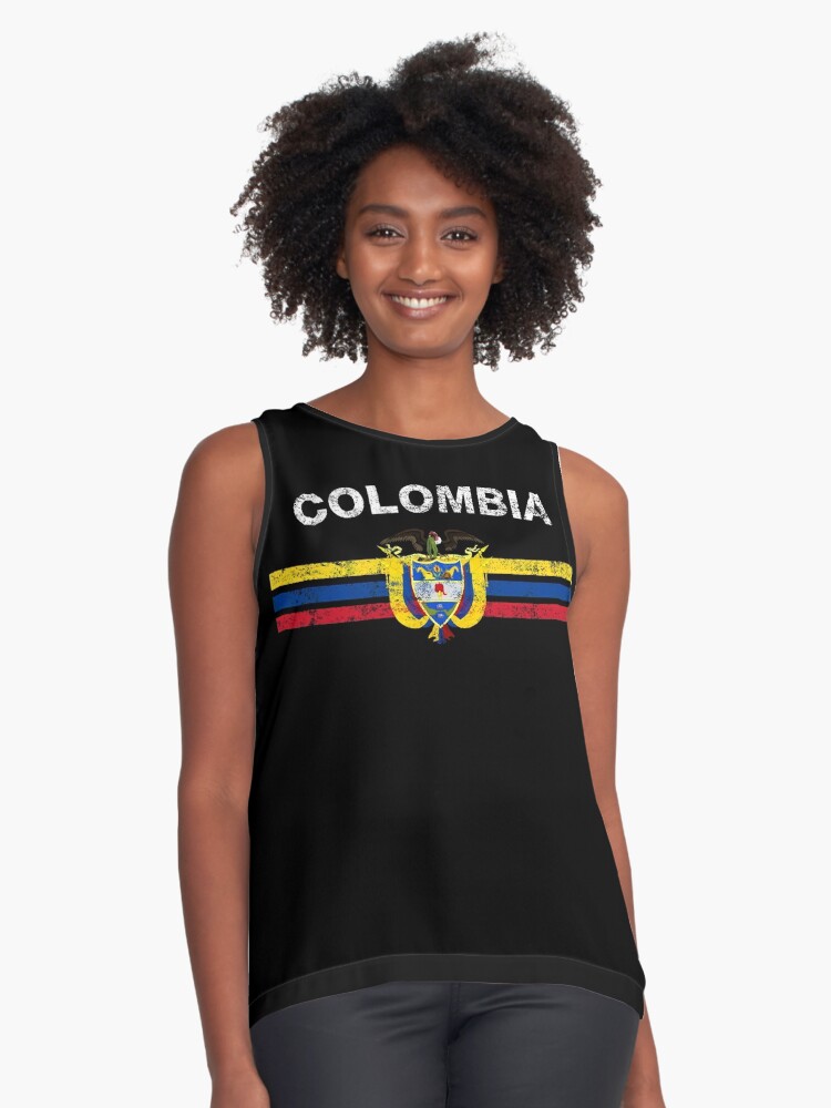 Colombian Flag Shirt Colombian Emblem And Colombia Flag Shirt Contrast Tank By Ozziwar Redbubble 8713