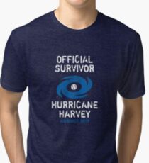 Official Survivor Hurricane Harvey Texas Tri-blend T-Shirt