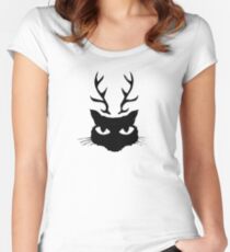 deer cat Women's Fitted Scoop T-Shirt
