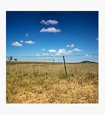 Golden Grass and Blue Skies Photographic Print