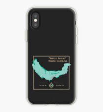 Shelly Island North Carolina map iPhone Case