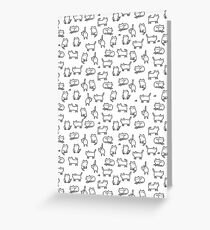 Funny white cats. Greeting Card