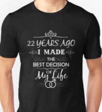 Funny 22nd Wedding Anniversary Shirts For Couples. Funny Wedding Anniversary Gifts Unisex T-Shirt