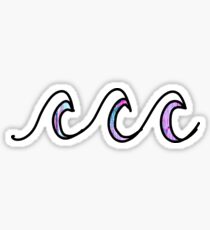 Simple beach waves wavy design Sticker