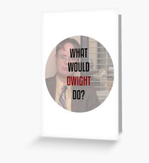 Tarjeta de felicitación ¿Qué haría Dwight?