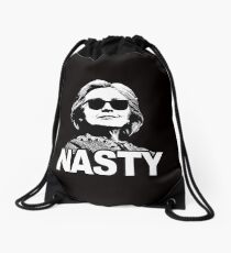 Hillary Clinton Nasty Woman Drawstring Bag