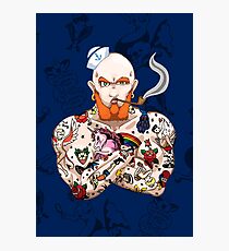 Seaman Stan the Tattooed Man Photographic Print