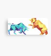 Bull vs Bear Metal Print
