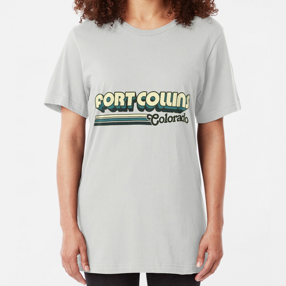 Fort Collins, CO | City Stripes Slim Fit T-Shirt