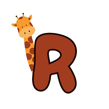 Giraffe Monogram Letter R Sticker for Sale by Anita Strifler